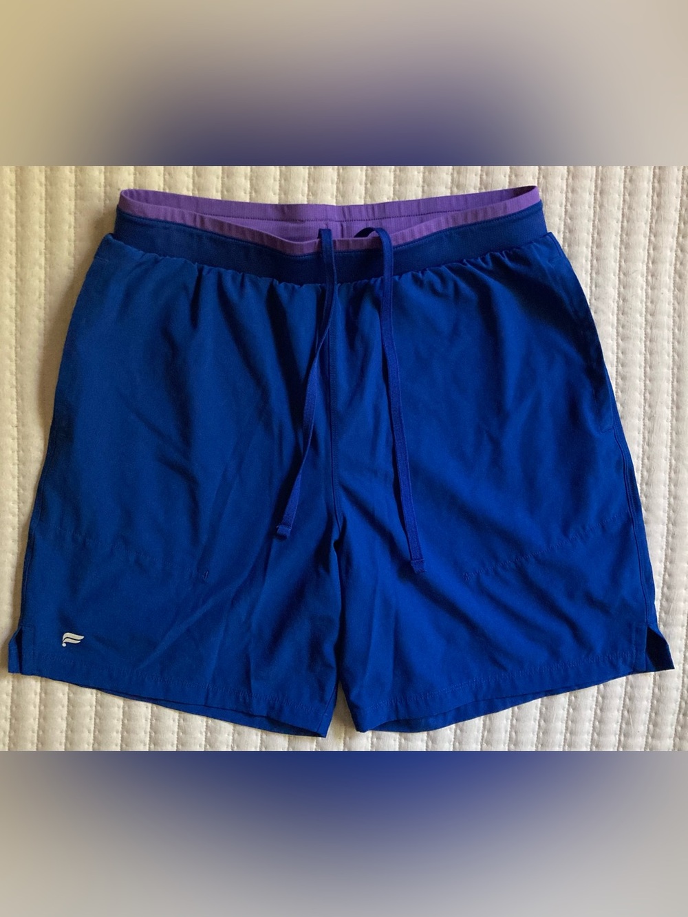 Fabletics Athletic Shorts Men’s Medium Blue Lined 7” Gym Training Running Yoga